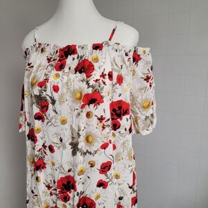 Light weight, off shoulder dress.